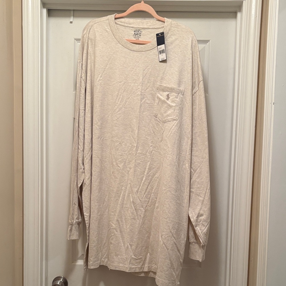 Polo Ralph Lauren Men's Beige Long Sleeve Tee